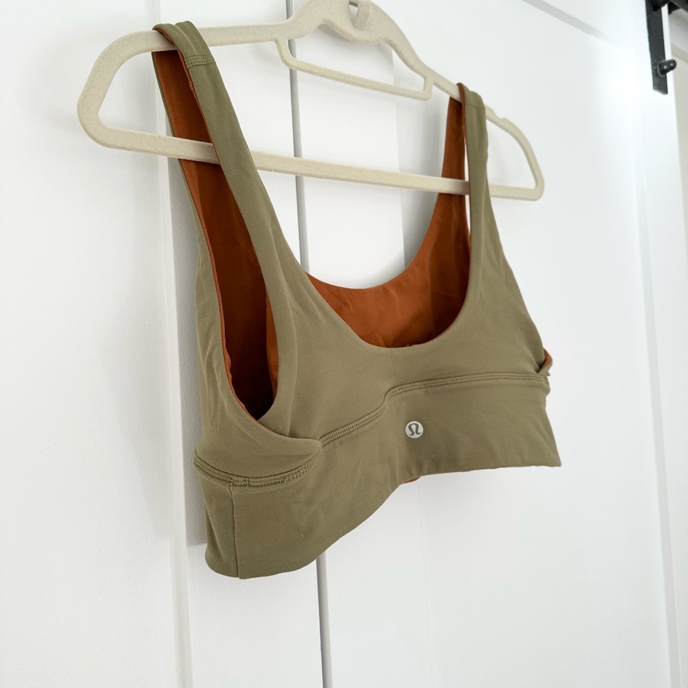 Lululemon Align Reversible Olive Green & Bronze Sports Bra - Picture 4 of 7